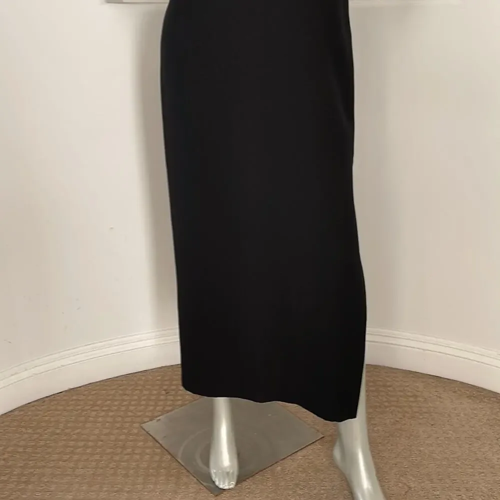 Laundry Ny Shelli Segal Vintage 90's Dress Black Maxi Size 4
